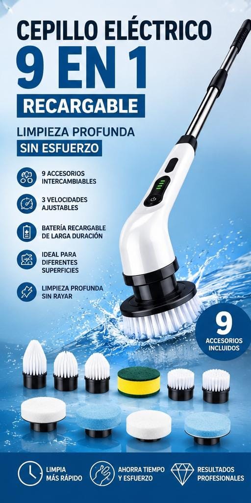 cepillo electrico 9 en 1